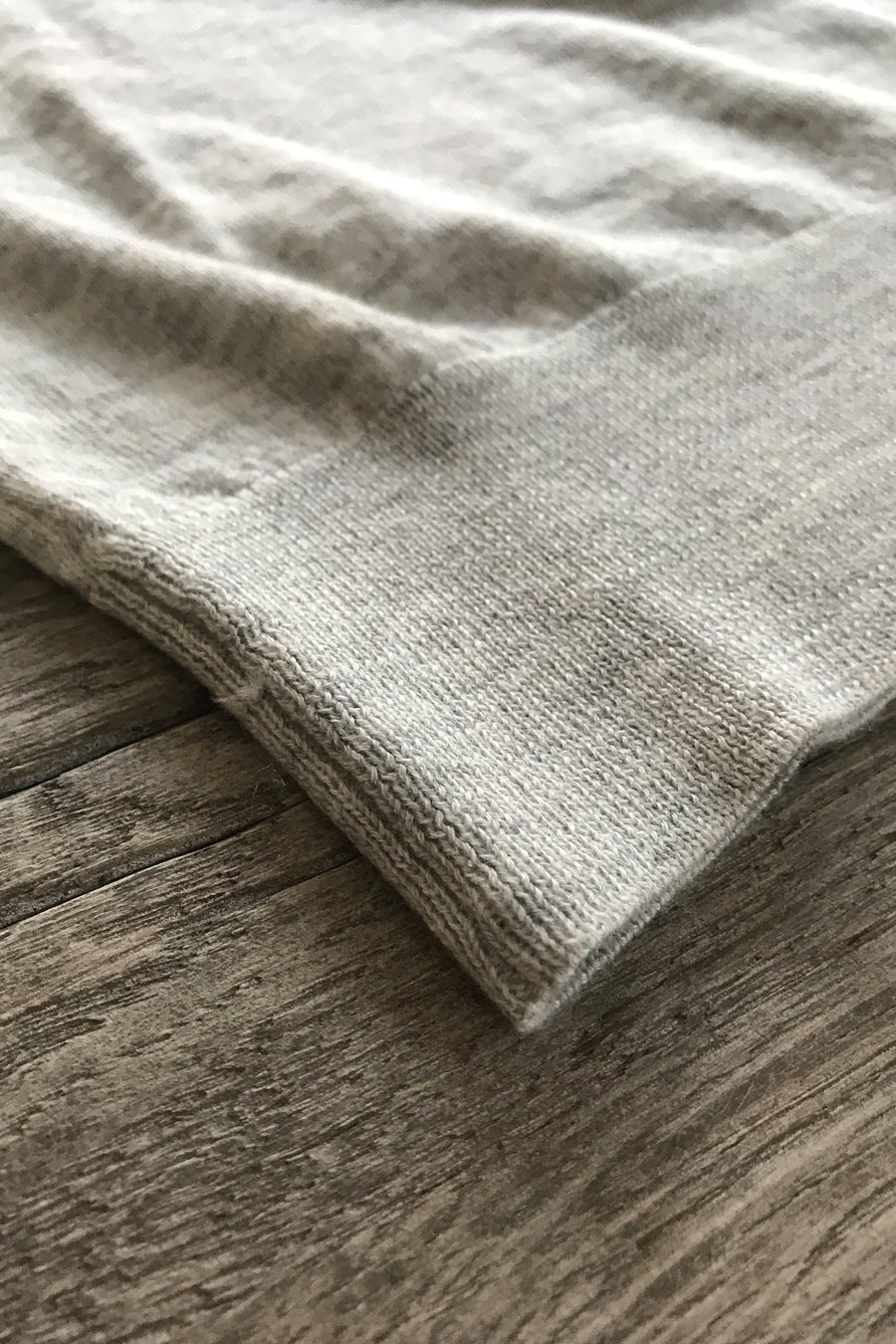 Olivia Cashmere 3/4 Sleeve Top - Grey