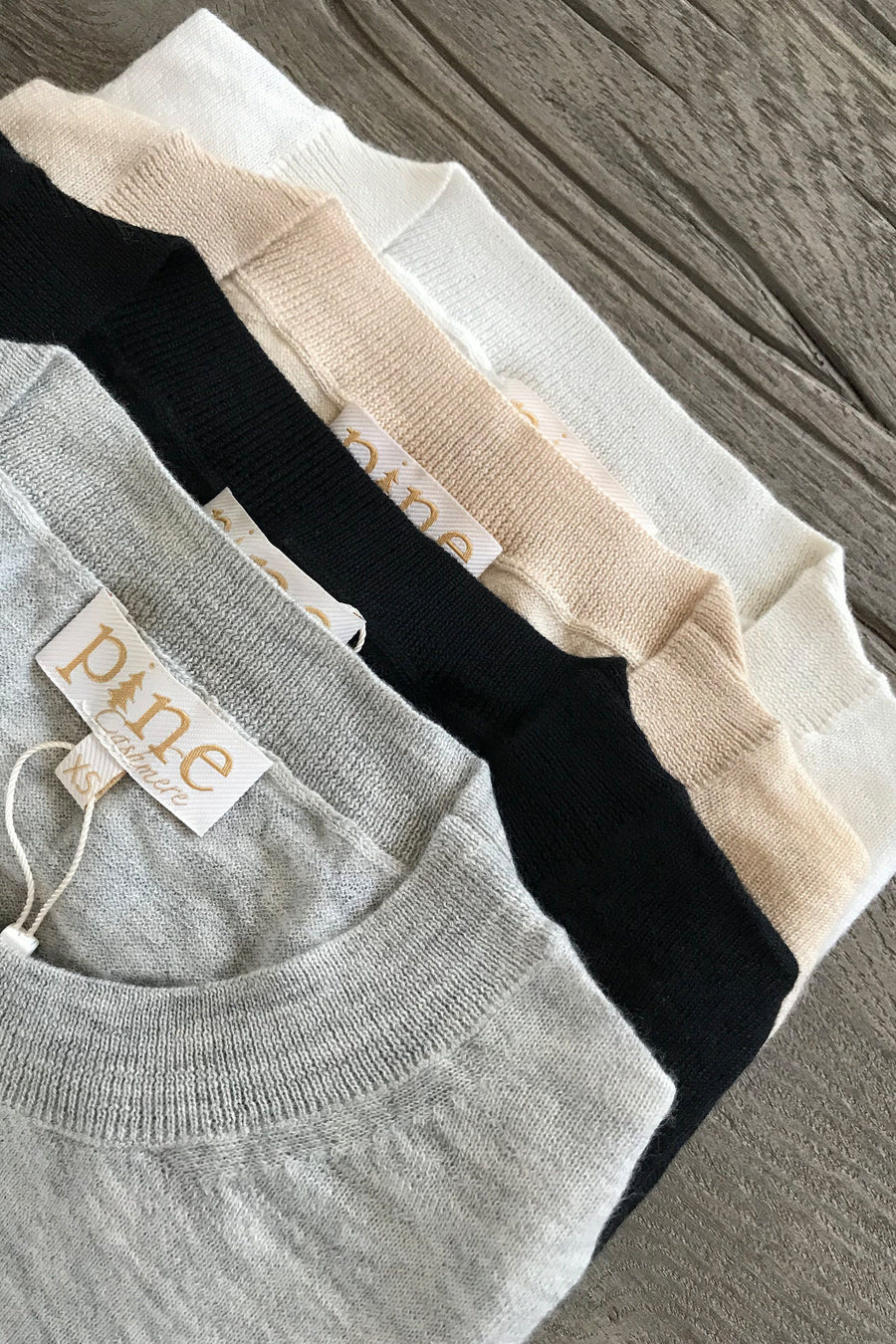 Olivia Cashmere 3/4 Sleeve Top - White
