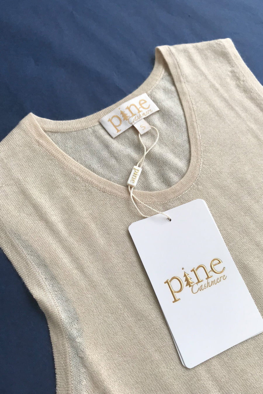 Taylor Ultra-Thin High Crewneck Cashmere Top - Tan